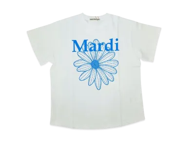 Mardi Mercredi T-Shirt Flowermardi "White Fluoblue"