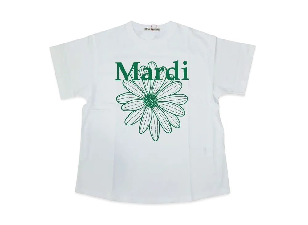 マルディメクルディ Tシャツ フラワーマルディ "ホワイトグリーン"