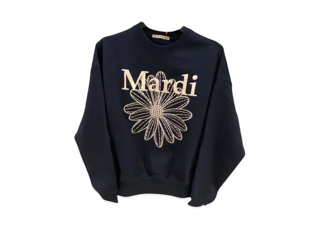 Mardi Mercredi Sweatshirt Flowermardi Needlework "Navy Cream"