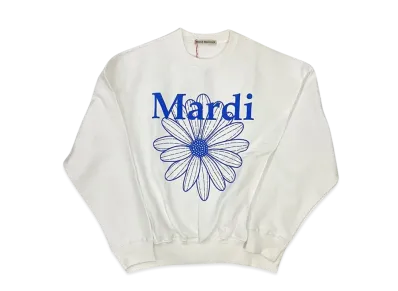 Mardi Mercredi Sweatshirt Flowermardi "White Vividblue"