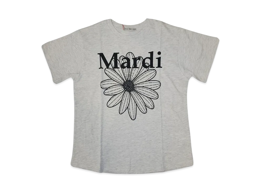 Mardi Mercredi T-Shirt Flowermardi "Oatmeal Black"