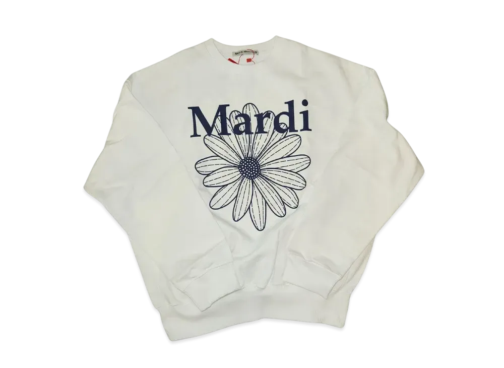 Mardi Mercredi Sweatshirt Flowermardi "White Navy"