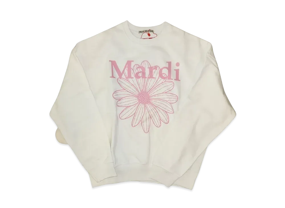 Mardi Mercredi Sweatshirt Flowermardi "White Pink"