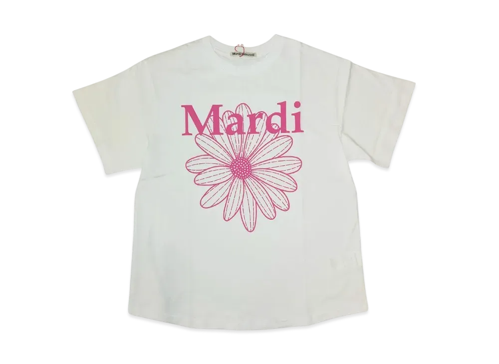 Mardi Mercredi T-Shirt Flowermardi "White Pink"