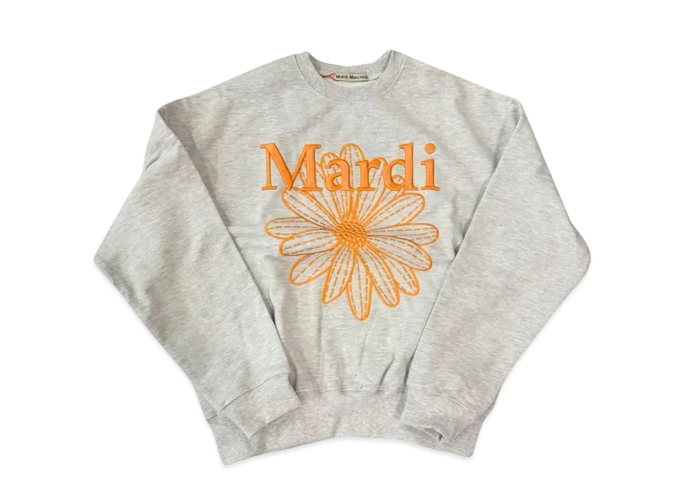 マルディメクルディ スウェットシャツ フラワーマルディ ニードルワーク "ヘザーオレンジ"