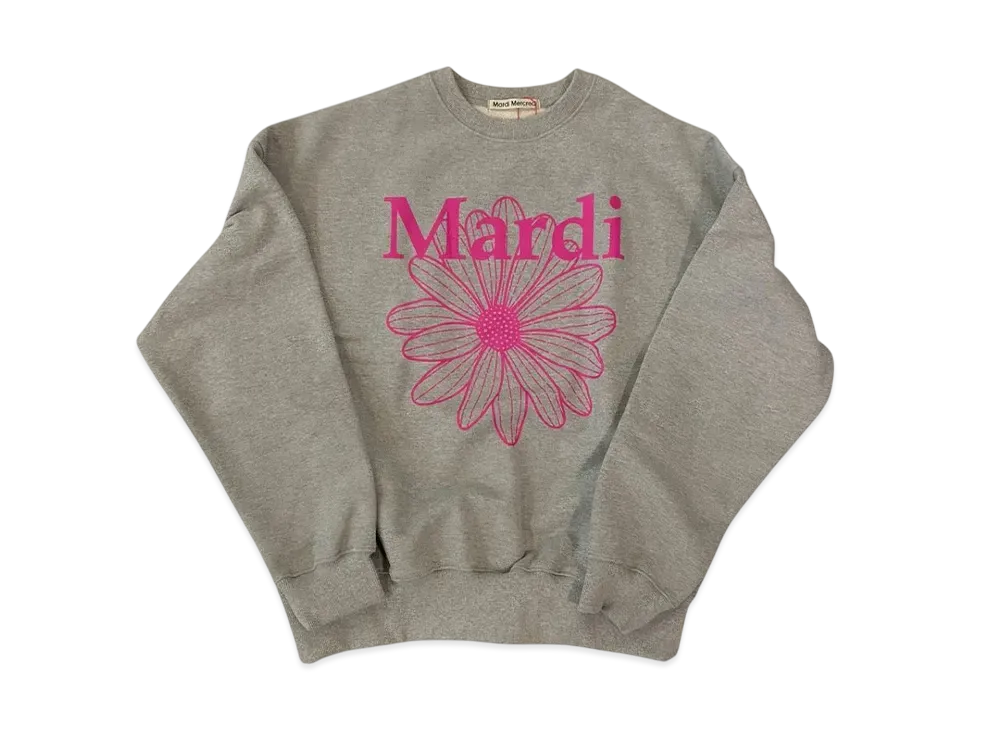 Mardi Mercredi Sweatshirt Flowermardi "Grey Pink"