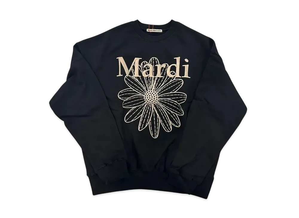 Mardi Mercredi Sweatshirt Flowermardi Needlework "Black Beige"