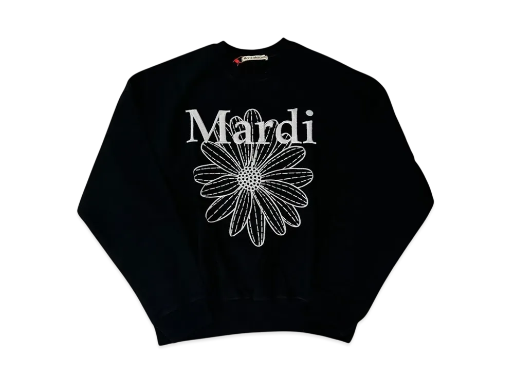 Mardi Mercredi Sweatshirt Flowermardi Needlework "Black Lightgrey"