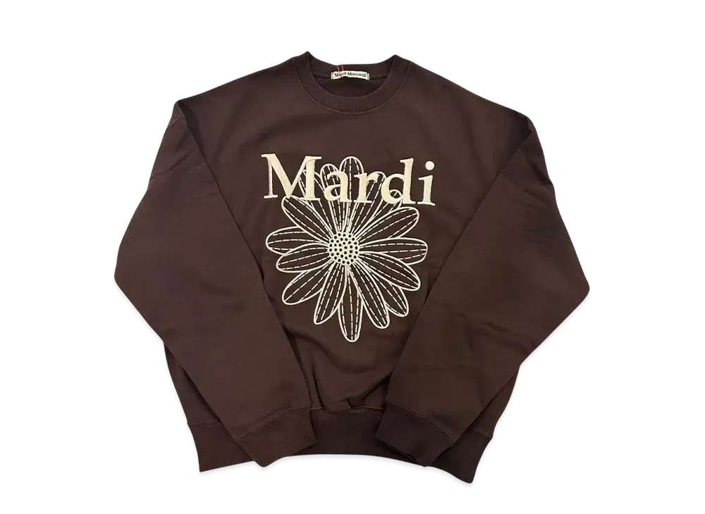 Mardi Mercredi Sweatshirt Flowermardi Needlework "Brown Cream"