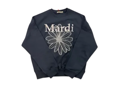 Mardi Mercredi Sweatshirt Flowermardi Needlework "Navy Lightgrey"