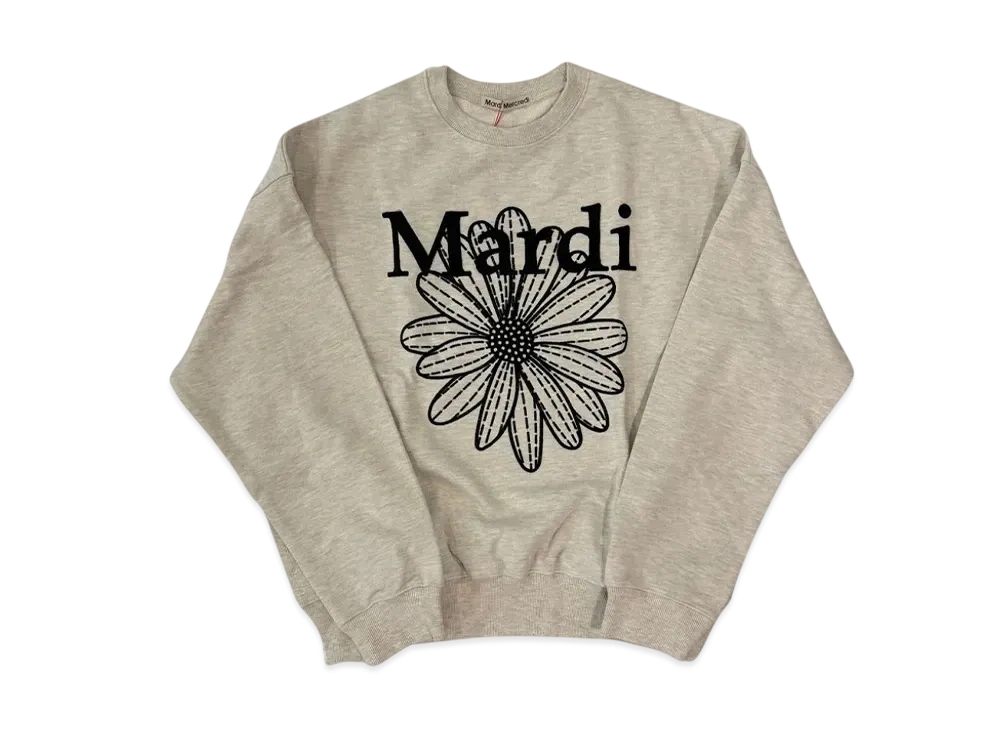 Mardi Mercredi Sweatshirt Flowermardi Needlework "Oatmeal Black"