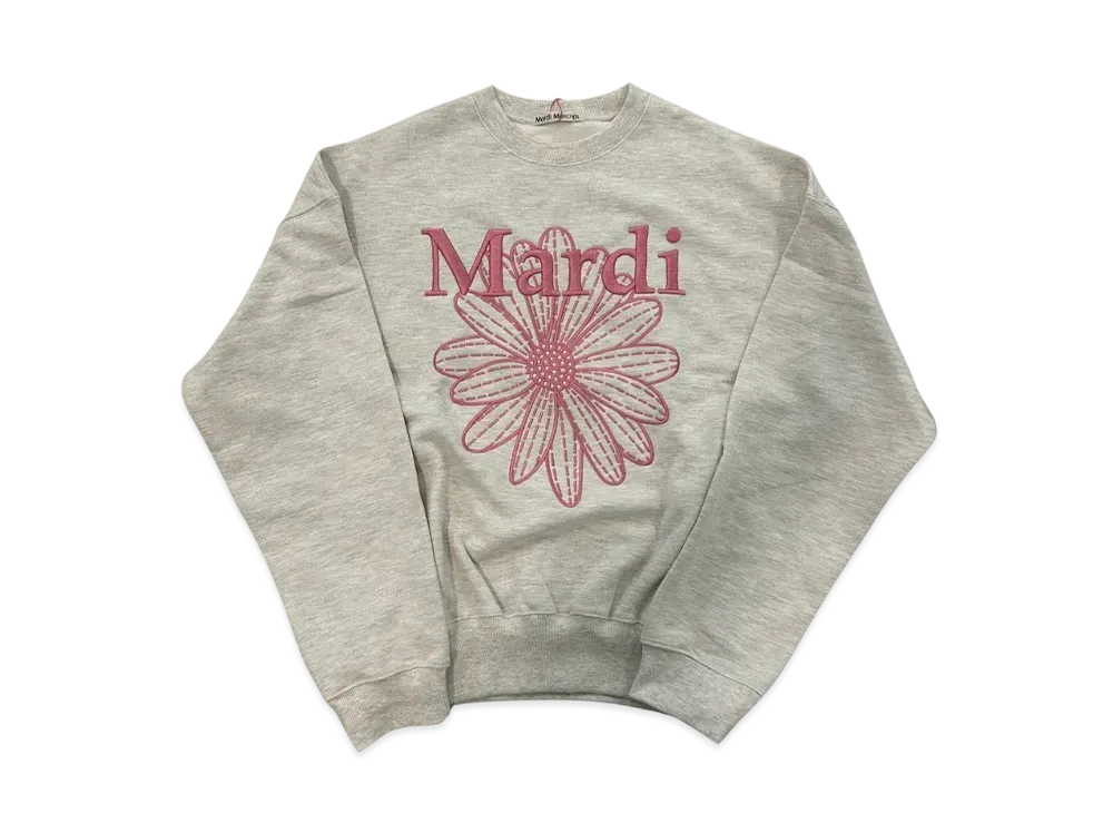 Mardi Mercredi Sweatshirt Flowermardi Needlework "Oatmeal Pink"