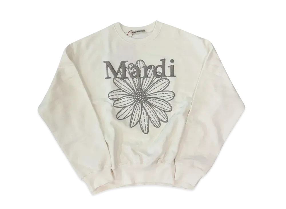 Mardi Mercredi Sweatshirt Flowermardi Needlework "White Grey"