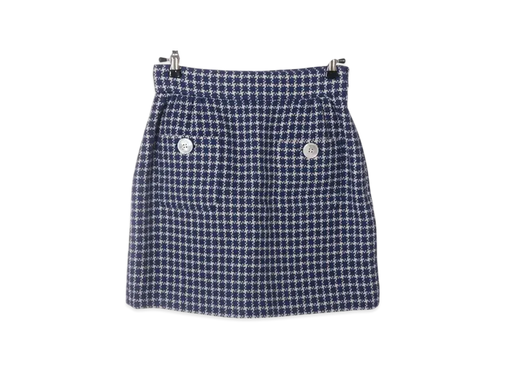 ミュウミュウ ウィメンズ プリーツ入り チェック テクニカル