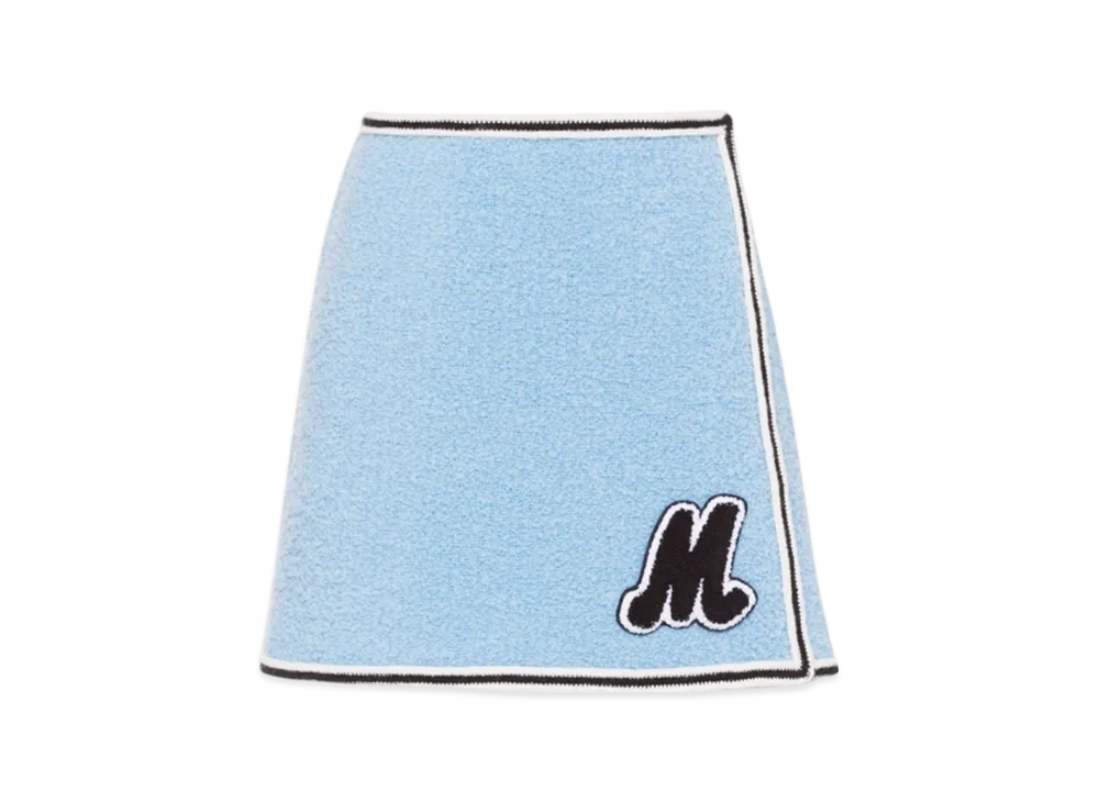 MIU MIU Women's Boucle Skirt "Light Blue"