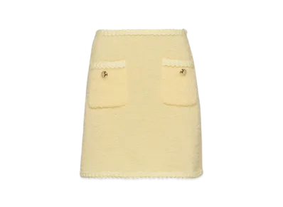MIU MIU Women's Boucle Skirt "Cream"