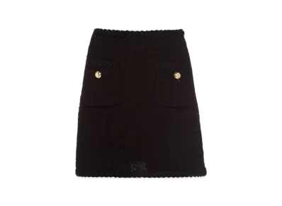 MIU MIU Women's Boucle Skirt "Black"