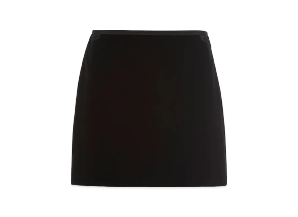 MIU MIU Women's Velvet Mini Skirt "Black"