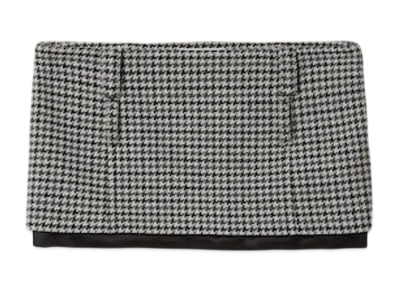 MIU MIU Women's Houndstooth Check Miniskirt "Gray/Black"