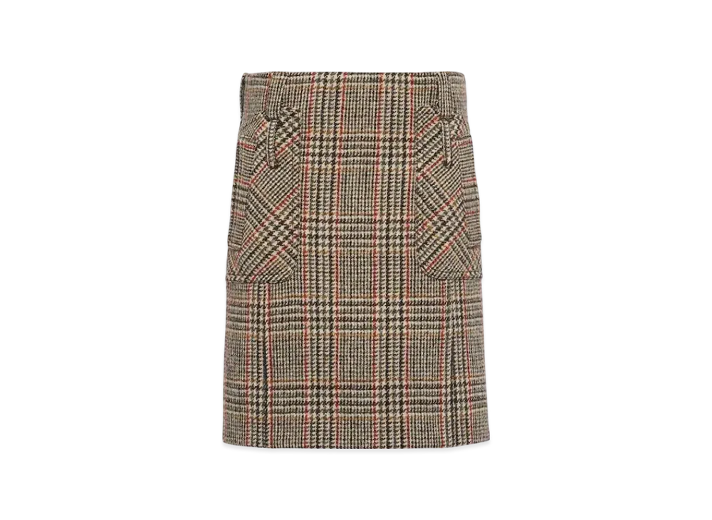 MIU MIU Women's Plaid Skirt "Rust"