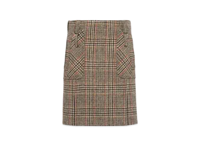 MIU MIU Women's Plaid Skirt "Rust"
