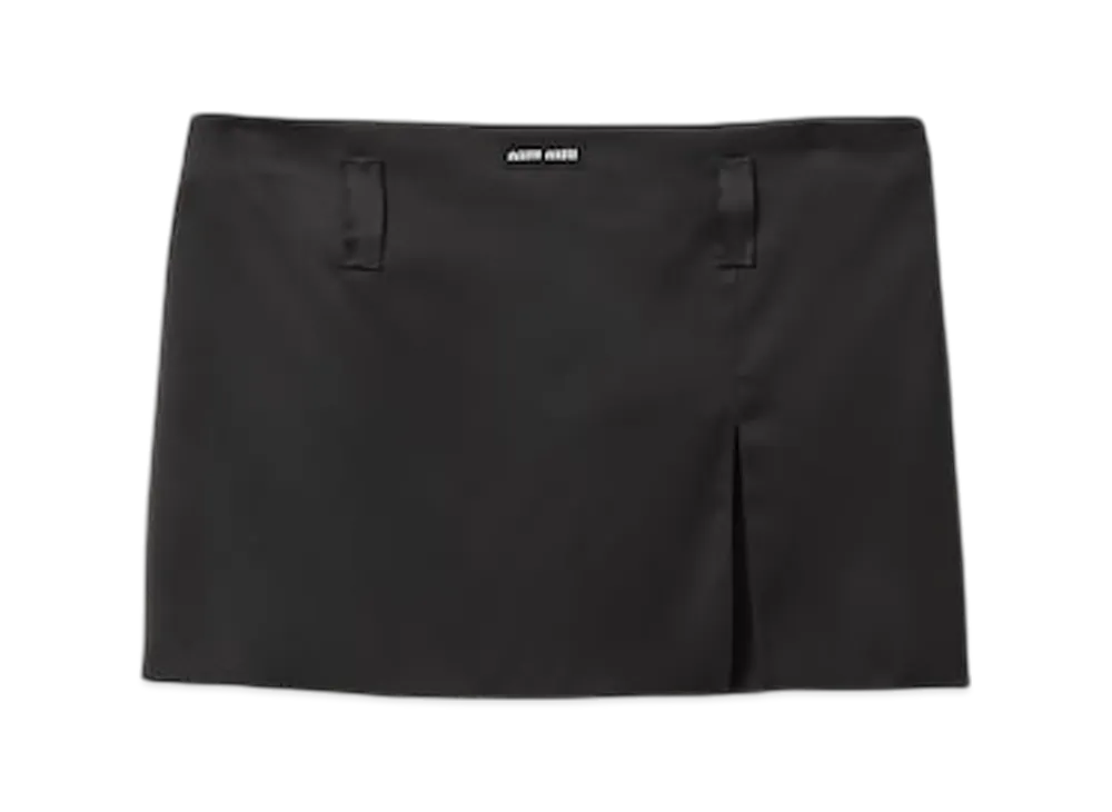 MIU MIU Women's Satin Miniskirt "Black"