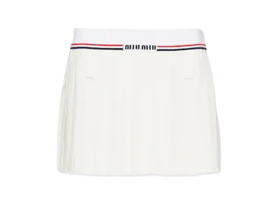 MIU MIU Women's Sable Mini Skirt "White"