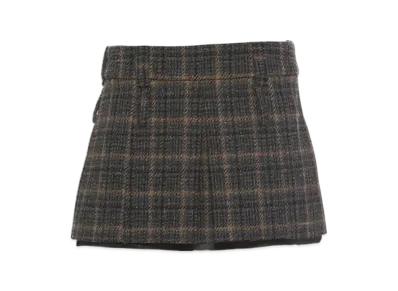 MIU MIU Women's Plaid Mini Skirt "Ebony"