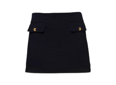 MIU MIU Women's Tweed Miniskirt "Navy"