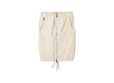 MIU MIU Women's Technical Silk Gathered Skirt "Ivory"