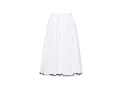MIU MIU Women's Poplin Skirt "White"