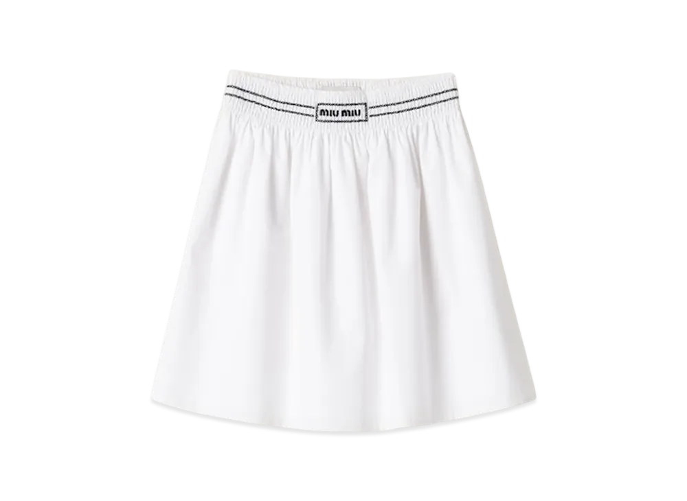 ミュウミュウ レディース ポプリン ミニスカート 