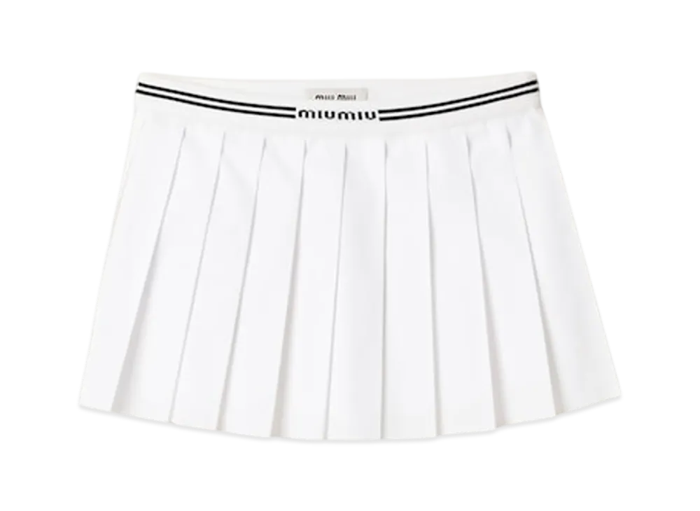 MIU MIU Women's Poplin Miniskirt "White"