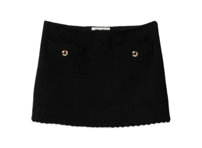 MIU MIU Women's Boucle Miniskirt "Black"