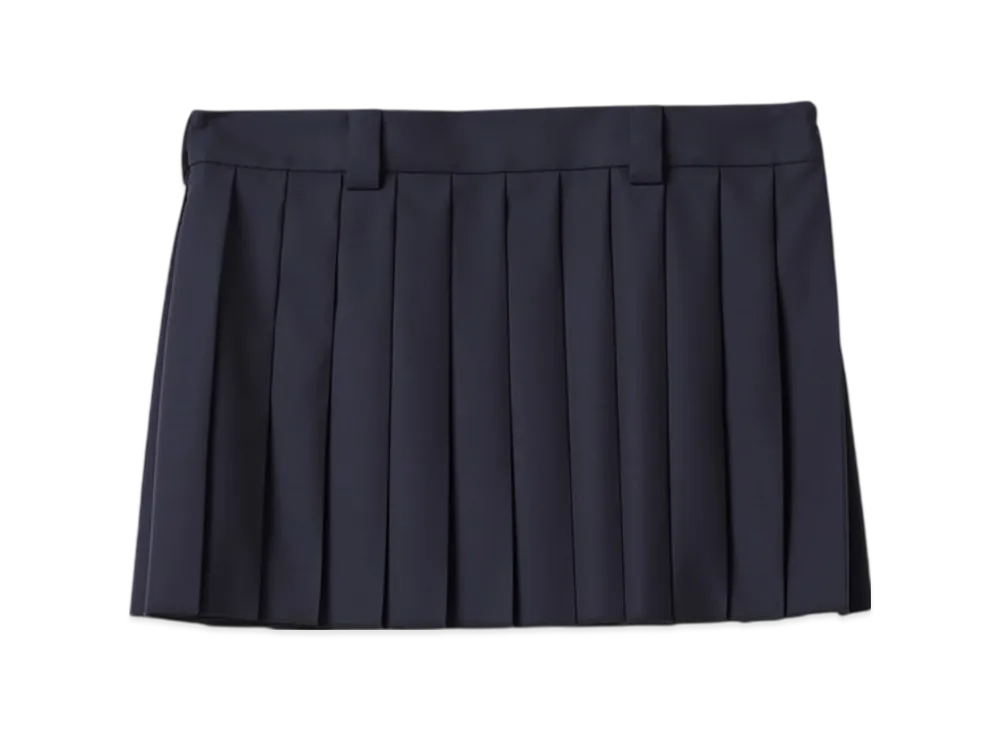 ミュウミュウ ウィメンズ プリーツ入り チェック テクニカル