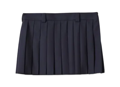 MIU MIU Pleated Pinstripe Mini Skirt "Blue"
