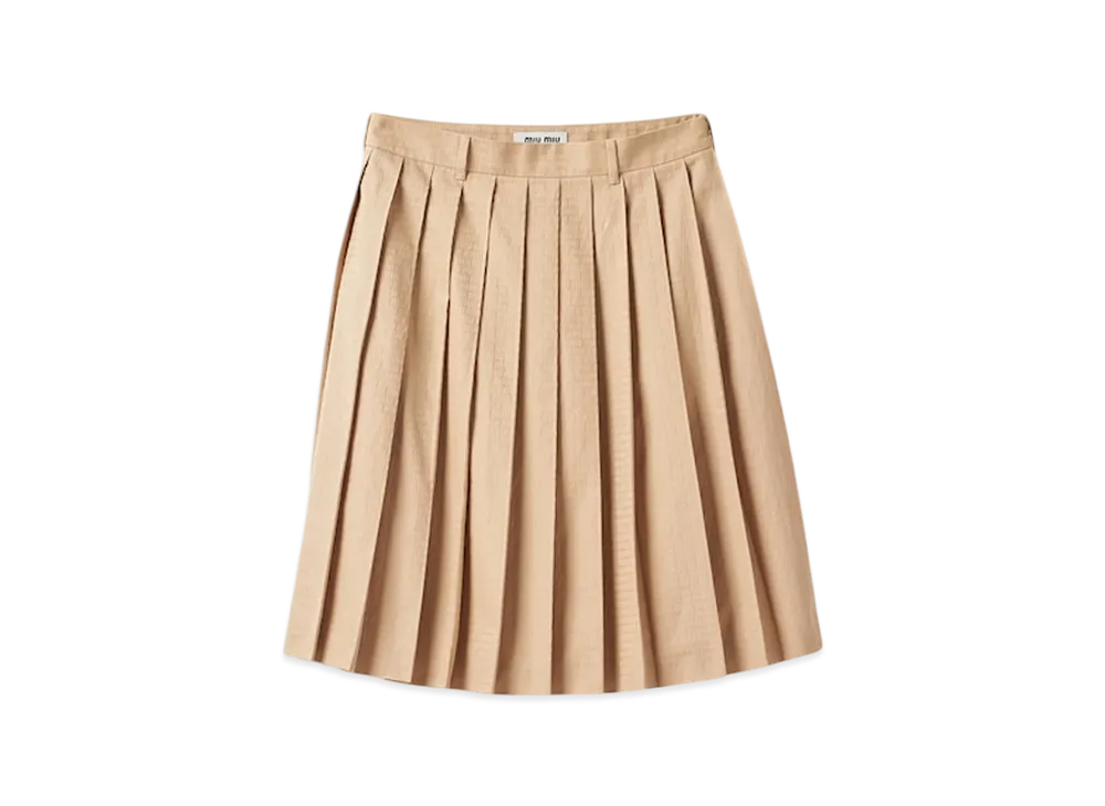 MIU MIU Women's Jacquard Poplin Skirt "Cord"