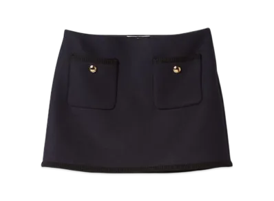 MIU MIU Women's Cloth Miniskirt "Navy"