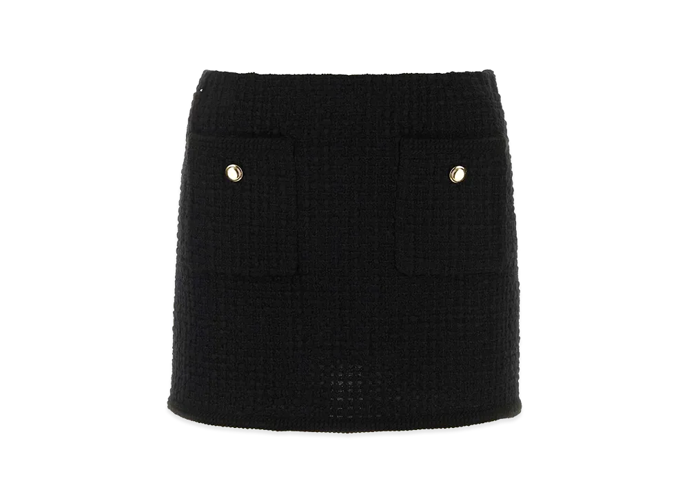 MIU MIU Women's Boucle Mini Skirt "Black"