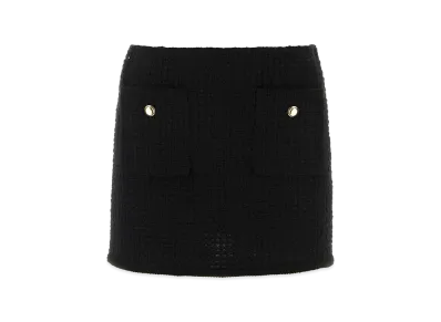 MIU MIU Women's Boucle Mini Skirt "Black"