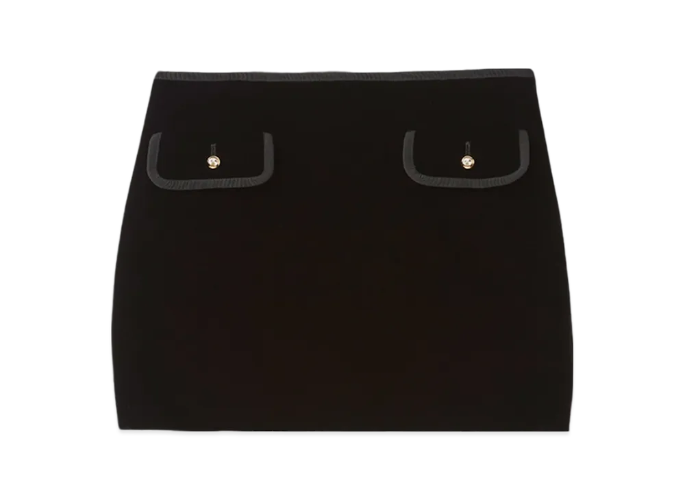 MIU MIU Women's Velvet Miniskirt "Black"