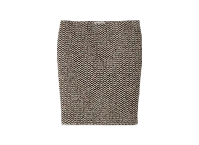 MIU MIU Women's Boucle Skirt "Cocoa Brown"