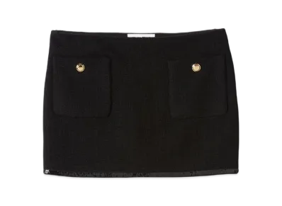 MIU MIU Tweed Mini Skirt "Black"