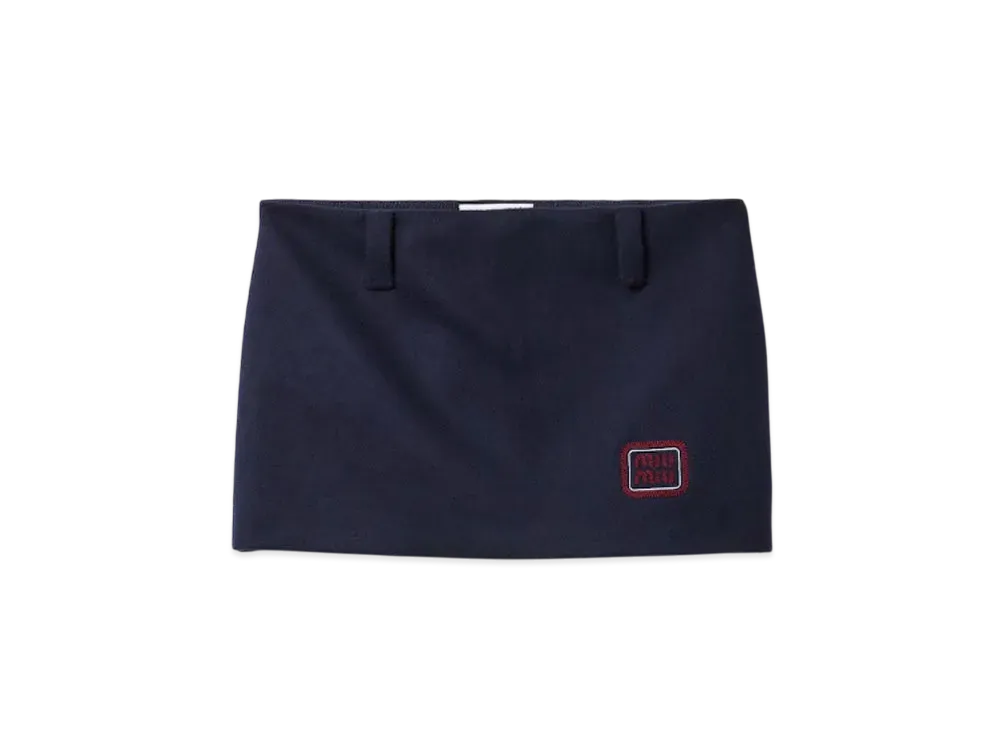 MIUMIU Velour Miniskirt "Navy"