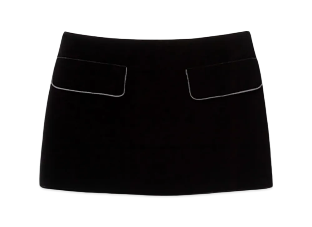 MIU MIU Women's Velvet Mini Skirt "Black"