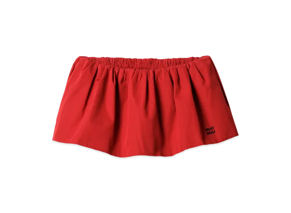 MIUMIU Women's Poplin Miniskirt "Red"