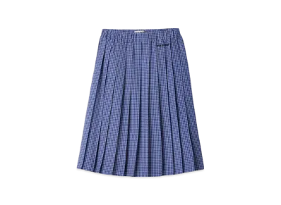 MIU MIU Women's Check Skirt "Sapphire Blue"