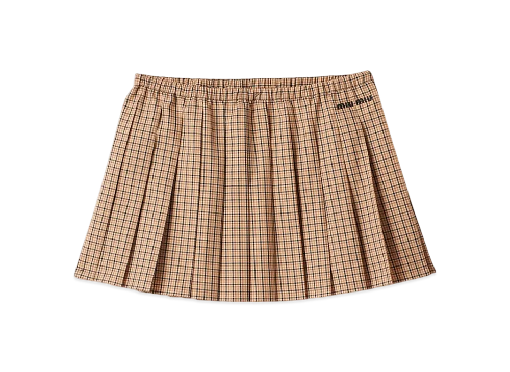 MIU MIU Women's Checked Miniskirt "Cord"