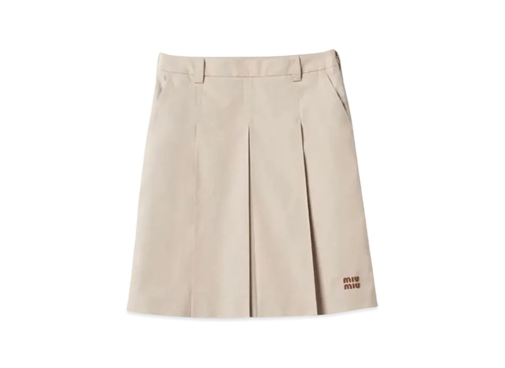 MIUMIU Panama Cotton Skirt "Ivory"