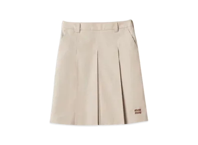 MIUMIU Panama Cotton Skirt "Ivory"